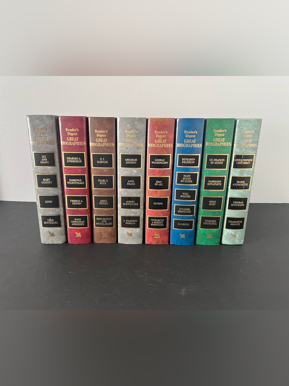 Reader’s Digest Great Biographies 8 Volumes~ Mint Condition -Staging Library